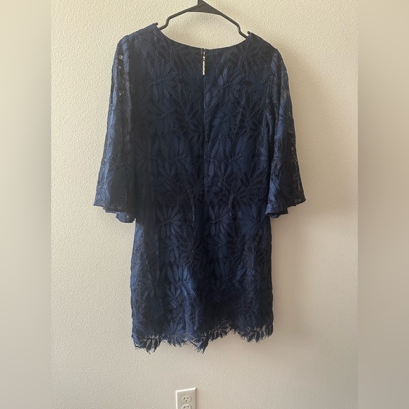 Lilly Pulitzer Jackelin Romper True Navy Fern Gallery Lace Size 10 style 30779 - Picture 7 of 10